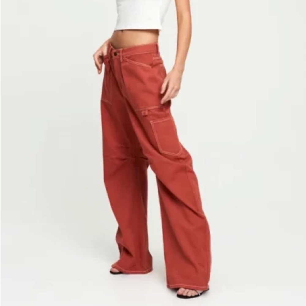 Lioness Miami Vice Cargo Pant in red